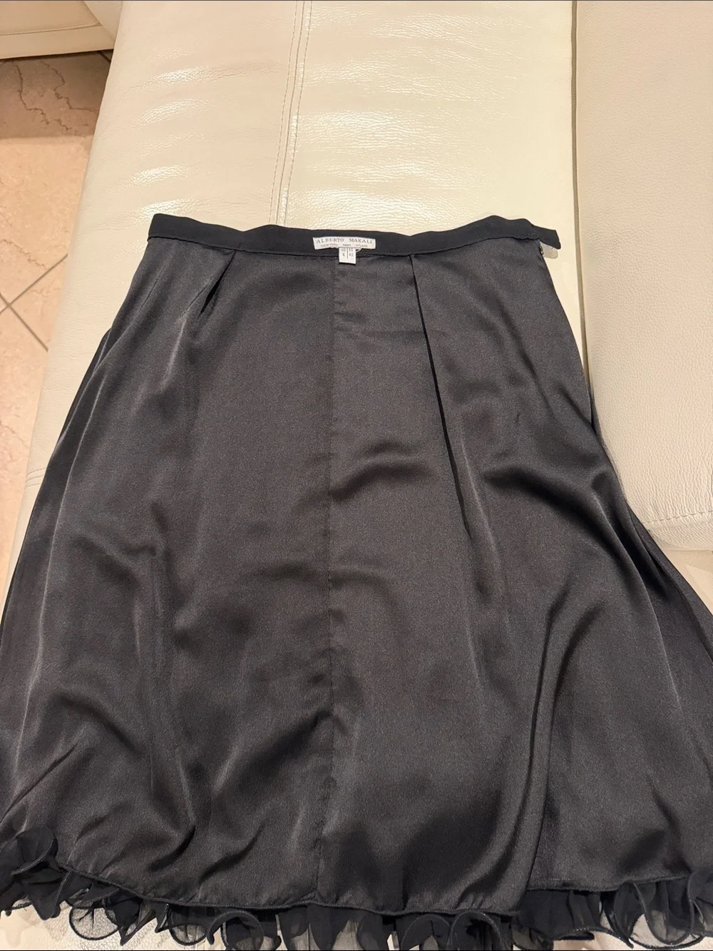 Alberto Makali Black Pleated Midi Skirt